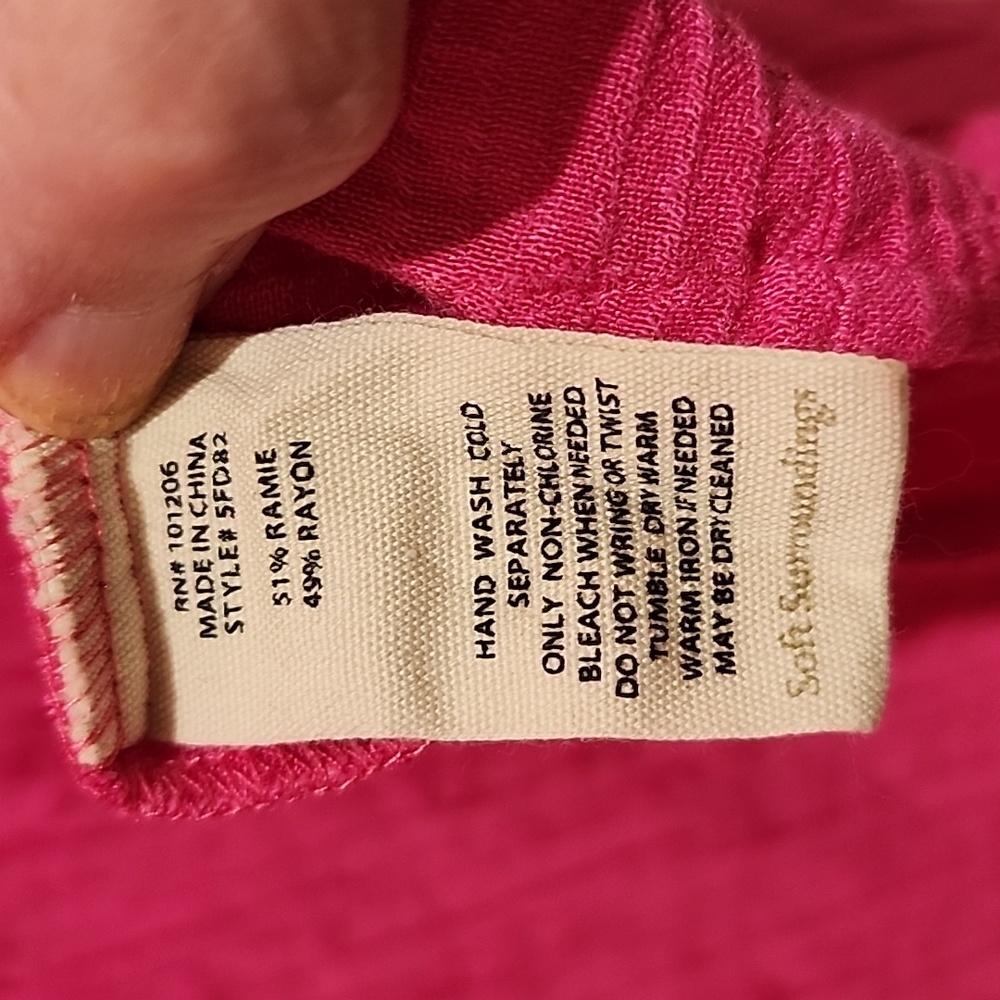 Soft Surroundings pink cowl neck tunic - Picture 4 of 5